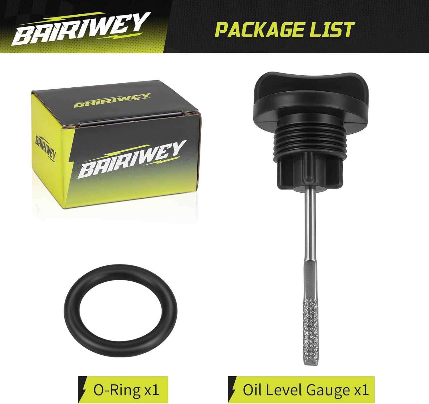 Oil Level Gauge with O-Ring for Suzuki KingQuad 450 500 700 750 2000-2025 | 11971-09F50 09280-17003, LT-A500 LT-A700 LT-A750 X/F