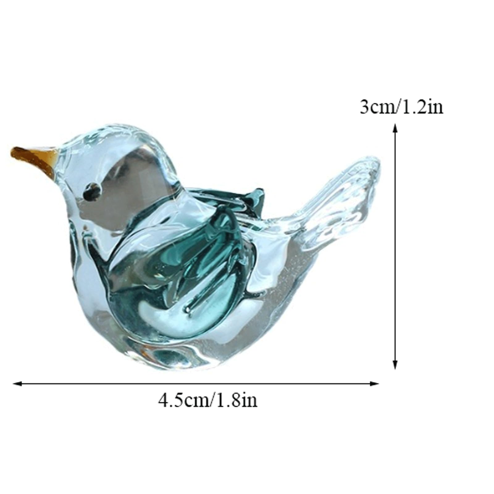 Amazon.co.jp: ガラスの置物 クリスタルガラス鳥動物工芸品小さな装飾