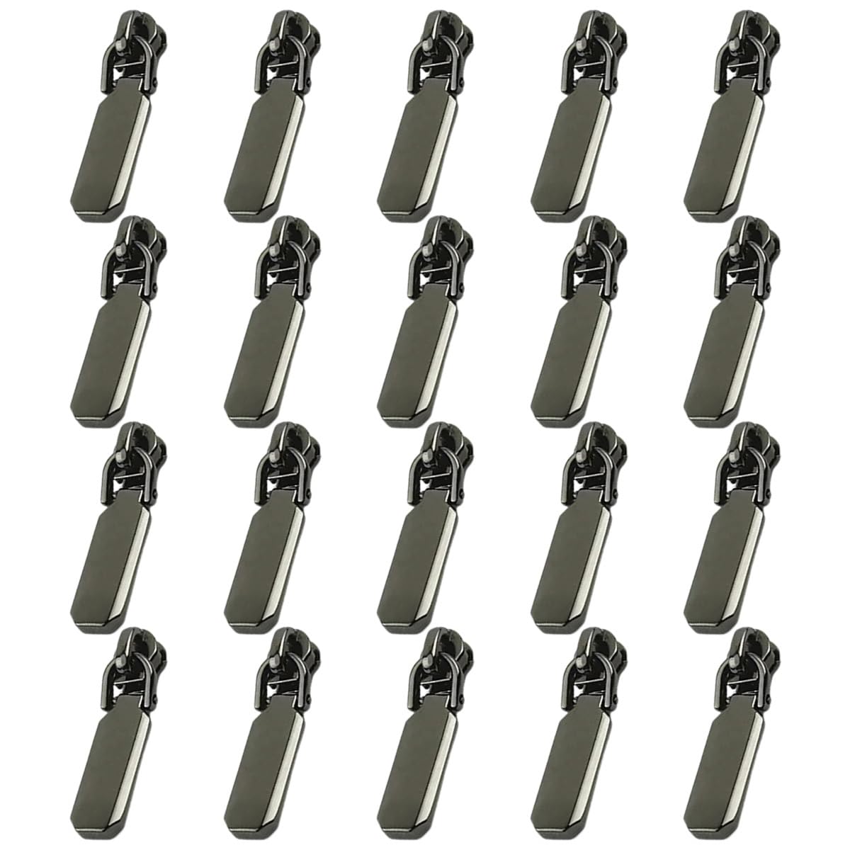 Tête de tirette de rechange n°3 en nylon noir fusil pour réparer les vêtements - Lot de 20