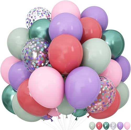 Miniatura 13 de Globos verdes y dorados, globos de confeti verde salvia dorado para fiesta de safari en la selva, decoraciones de cumpleaños de león, globos retro