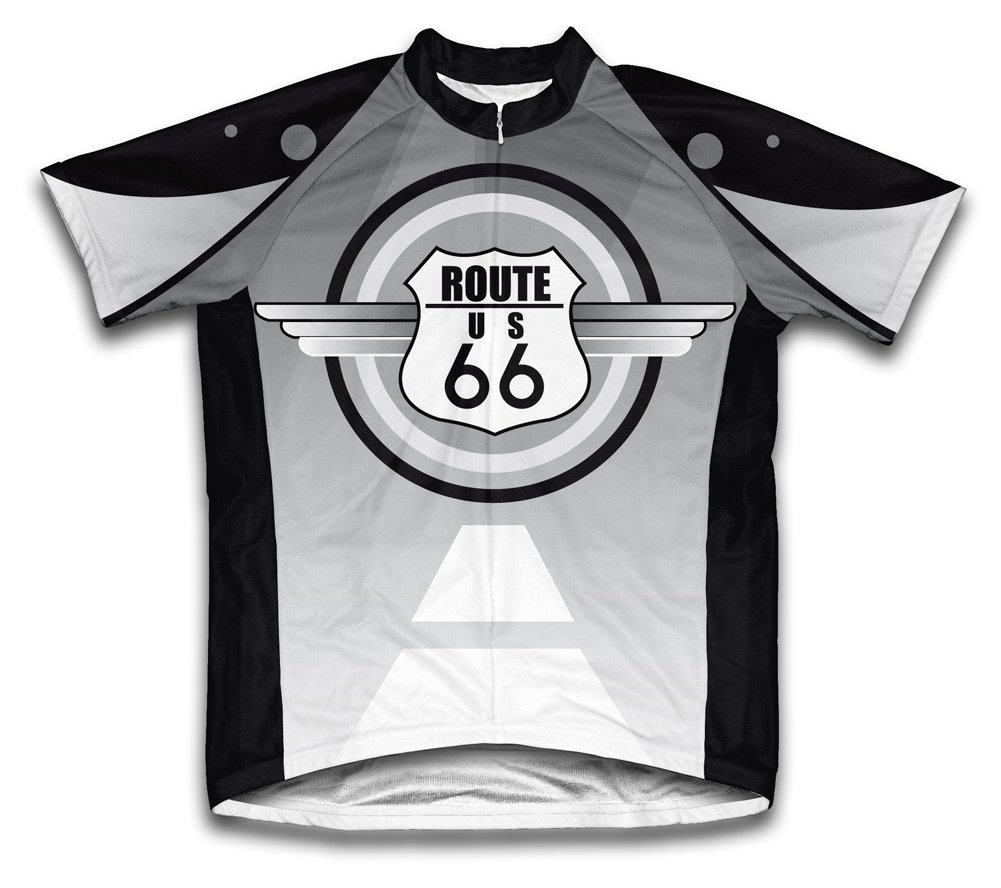 ScudoPro Route 66 Short Sleeve Cycling Jersey for Youth - Size M Gray