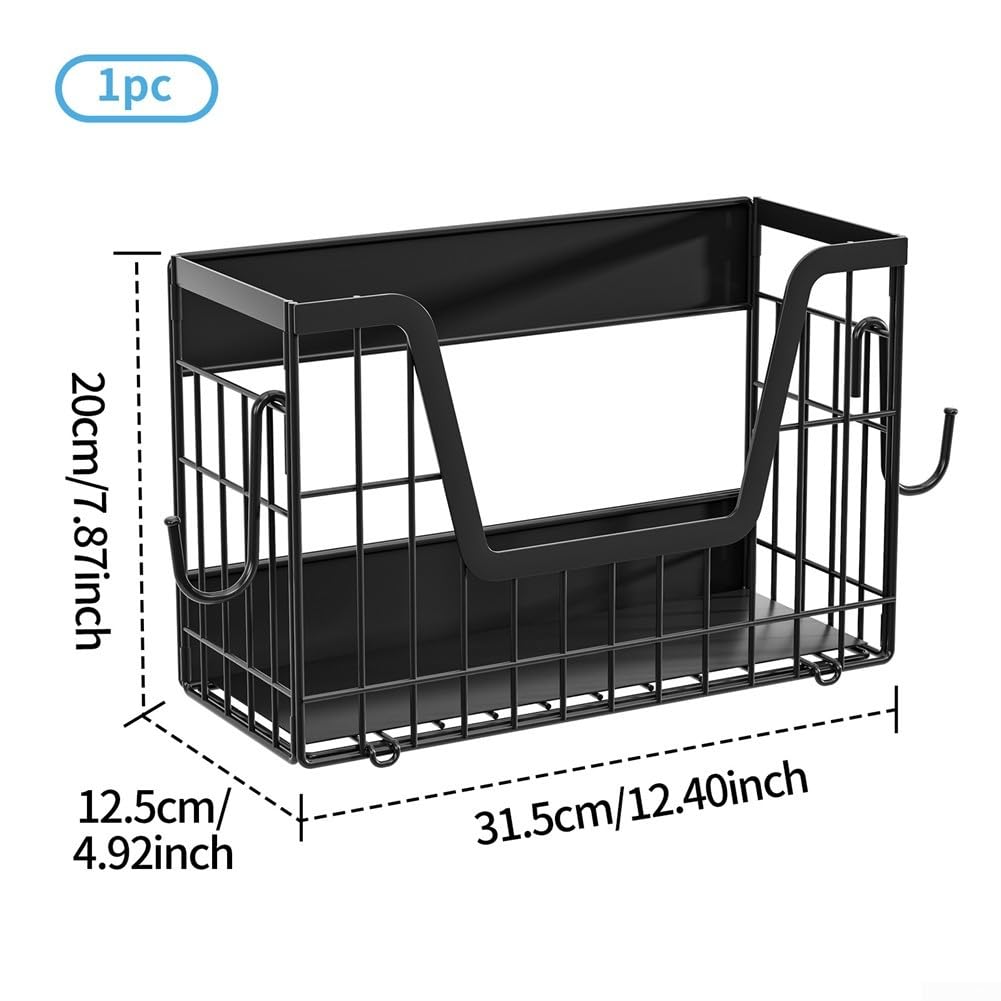 Kühlschrank-Seitenregal für Küchenorganisation – magnetisches Gewürzregal und Gemüsehalter – Metall, 31,5 x 12,5 x 20 cm