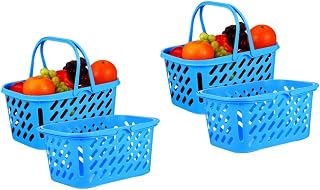 ABOOFAN 4 Peças Mini Cesta De Plástico Mini Recipientes De Plástico Mini Cestas Para Lembrancinhas Cesta De Piquenique Para Crianças Empilhamento Cestas De Armazenamento Crianças