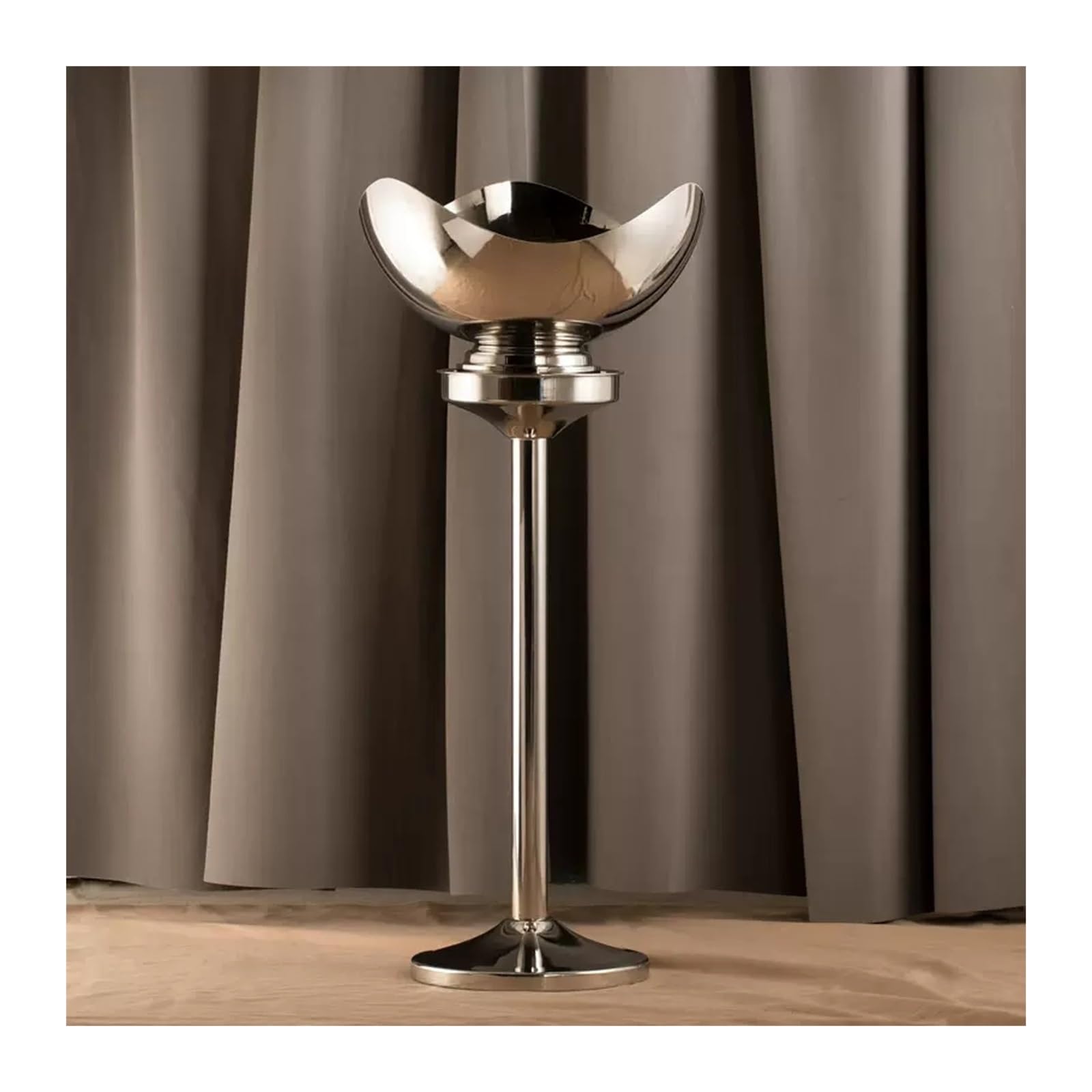 Cubo de Hielo Cubo de Hielo Acero Inoxidable con Soporte for Interiores y Exteriores, for Bebidas for Barra Cocina Cubo de Hielo frío para Barra(Silver)
