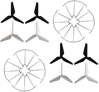 Fytoo 3-Blade Propellers (2sets) + Prop Guards (2sets) for Syma X5 X5A X5C X5S X5SC X5W X5SW H5C Skytech M68R Quadcopter Parts