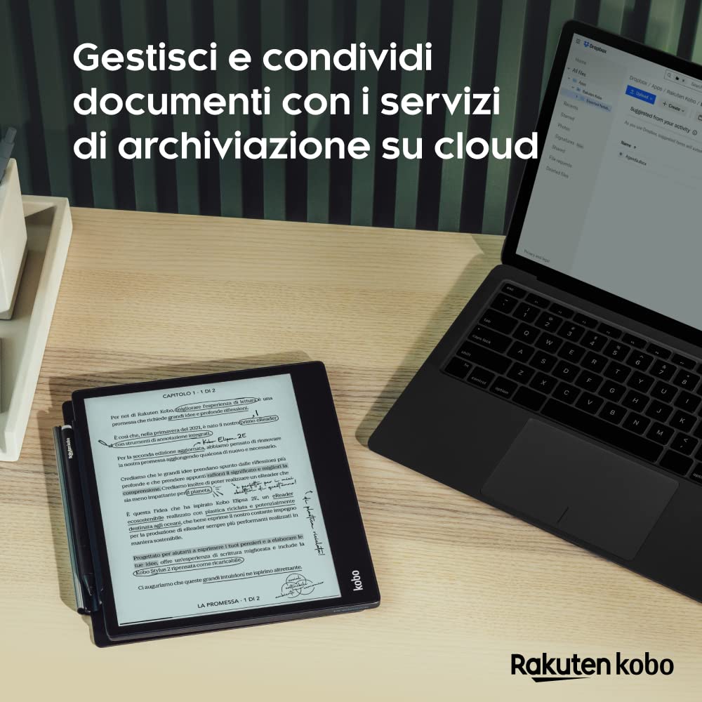 Kobo Elipsa 2E eReader 10,3" Touchscreen antiriflesso ComfortLight PRO Kobo Stylus 2 Wi-Fi Carta E Ink 32 GB