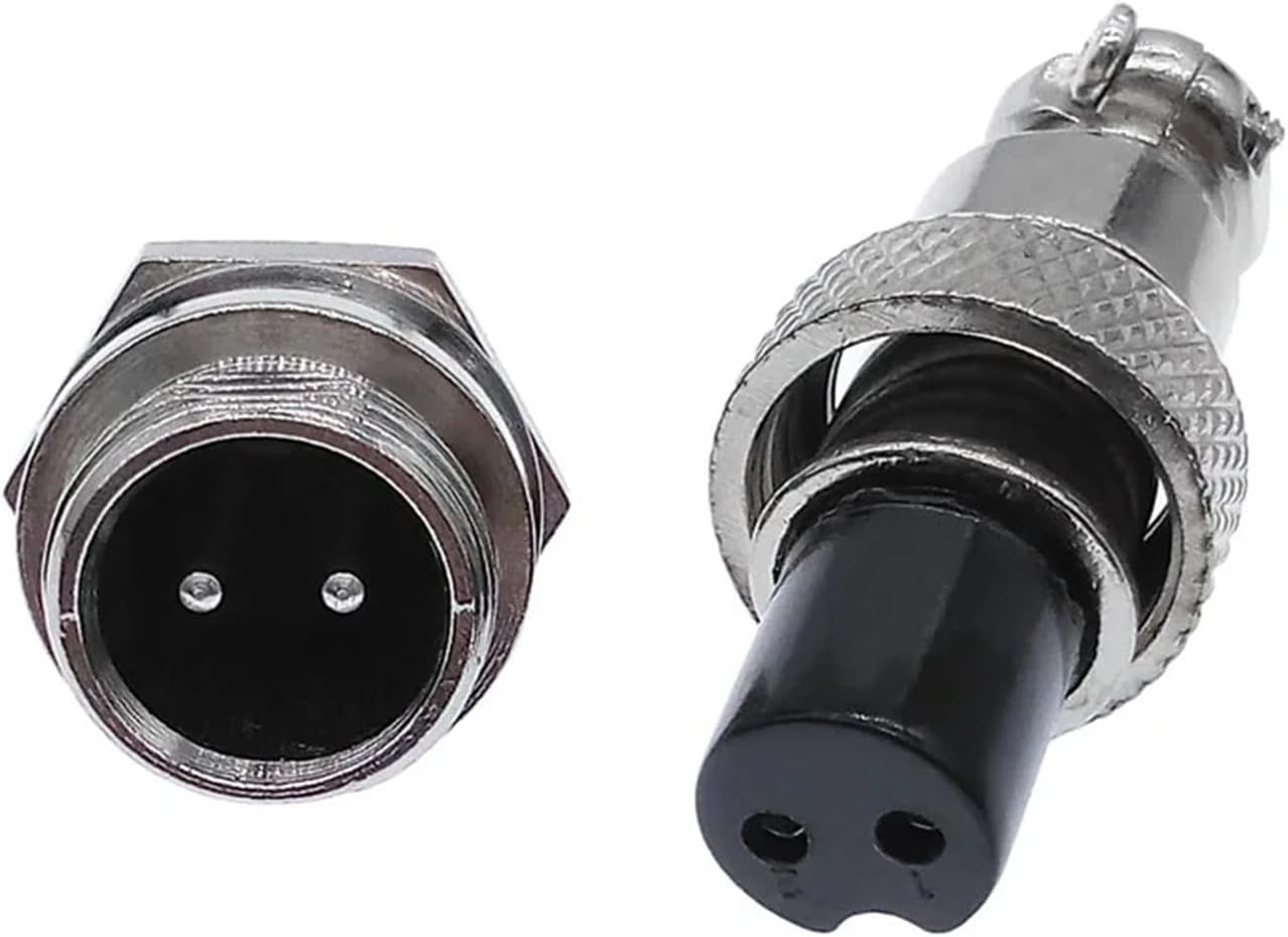 10PCS Metal Connector GX12 Panel Circular Connector Plug Socket 2-pin 3-pin 4-pin 5-pin 6-pin 7-pin 5A 125v M12 Connector(7Pin 10PCS)