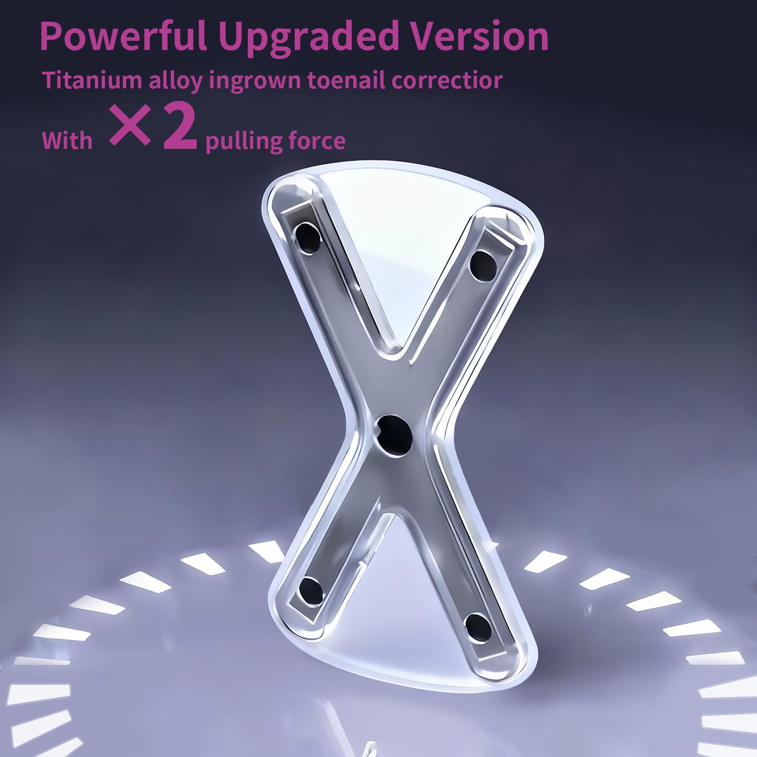 10 Patchs X-Shaped Upgrade Titanium Alloy Ingrown Toenail Corrector,At Home Ingrown Toenail Treatment for Man and Women,Ingrown Toenail Removal Kit,Curved Toenail Straightener (1 Count (Pack of 16))