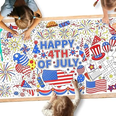 Gatherfun 4th of July Coloring Tablecloth — WorthItGoods worth-buying pick