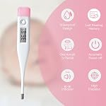 Digital Oral Thermometer for Adults and Children with LCD Display, Oral Thermometer for Baby with Fever Alarm Rectal & Underarm Use, Fast Reading Thermometer