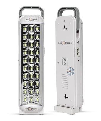 Pick Ur Needs Home Emergency Rechargeable 30 SMD LED Torch Light with Adjustable Brightness 15 hrs Lantern Emergency Light