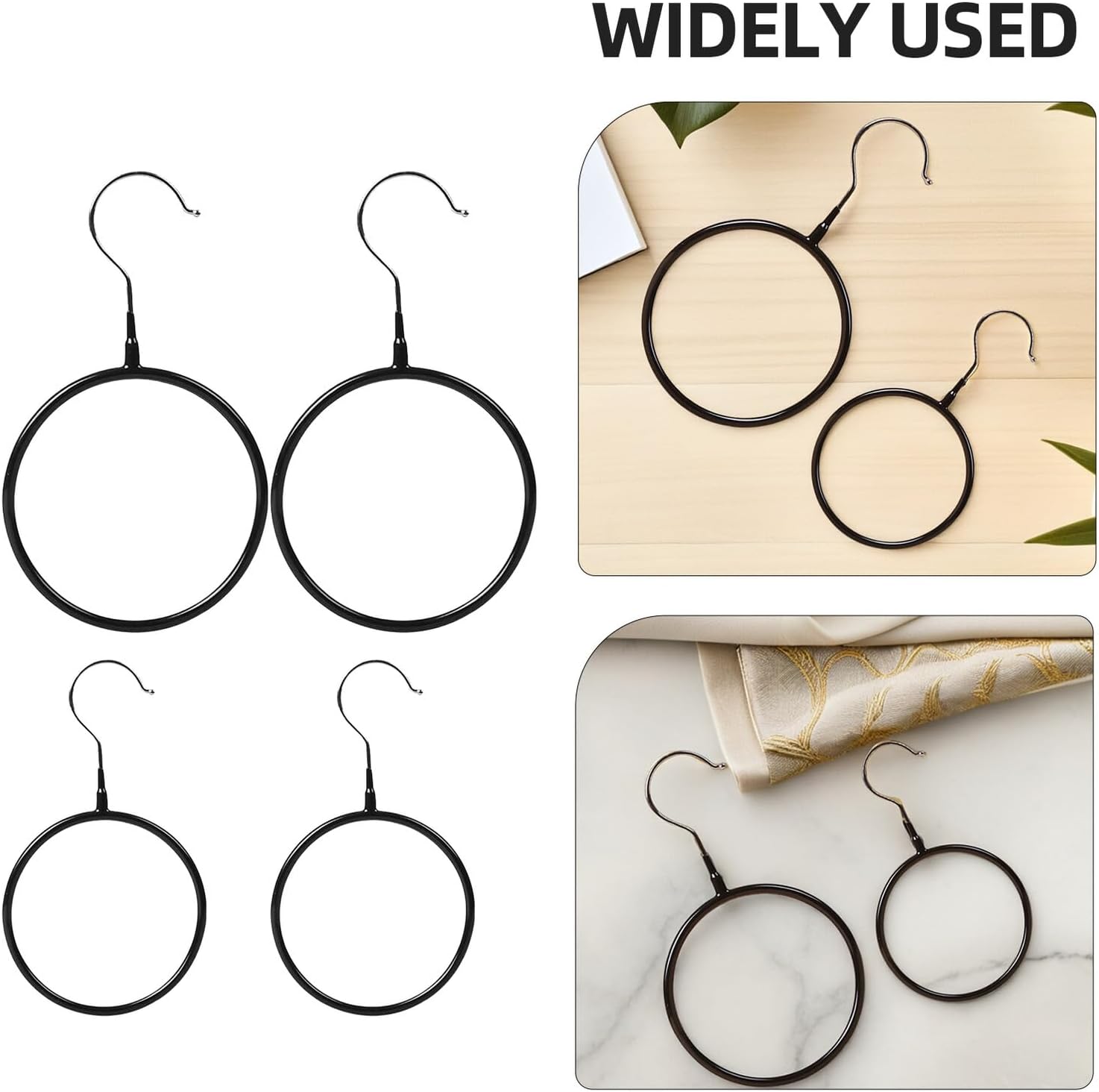 8pcs Scarf Ring Hanger Organizer for Closet and Wardrobe