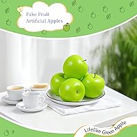 Vista 3 de Caja de 12 manzanas verdes artificiales