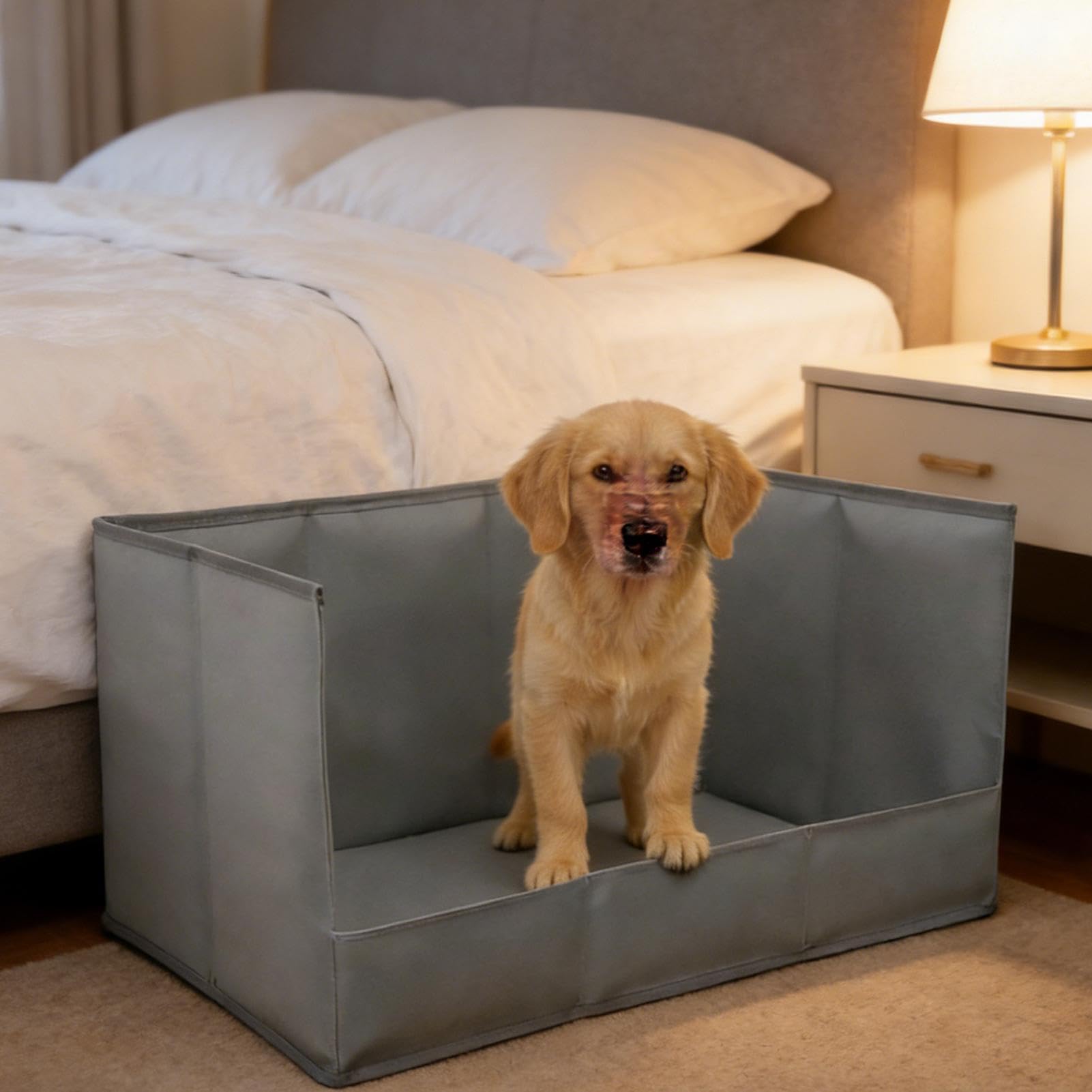 l para Perros de Interior Inodoro Plegable Portátil de Mascotas con Paredes | Estación de y Inodoro de Perros de Interior Para Limpieza y Mantenimiento en Balcón, Patio y Apartamento
