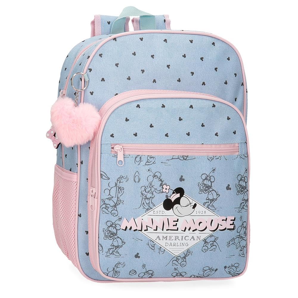 Joumma Disney Minnie American Darling Plecak szkolny Niebieski 30x38x12 cms Poliester 13,68L, niebieski, plecak szkolny