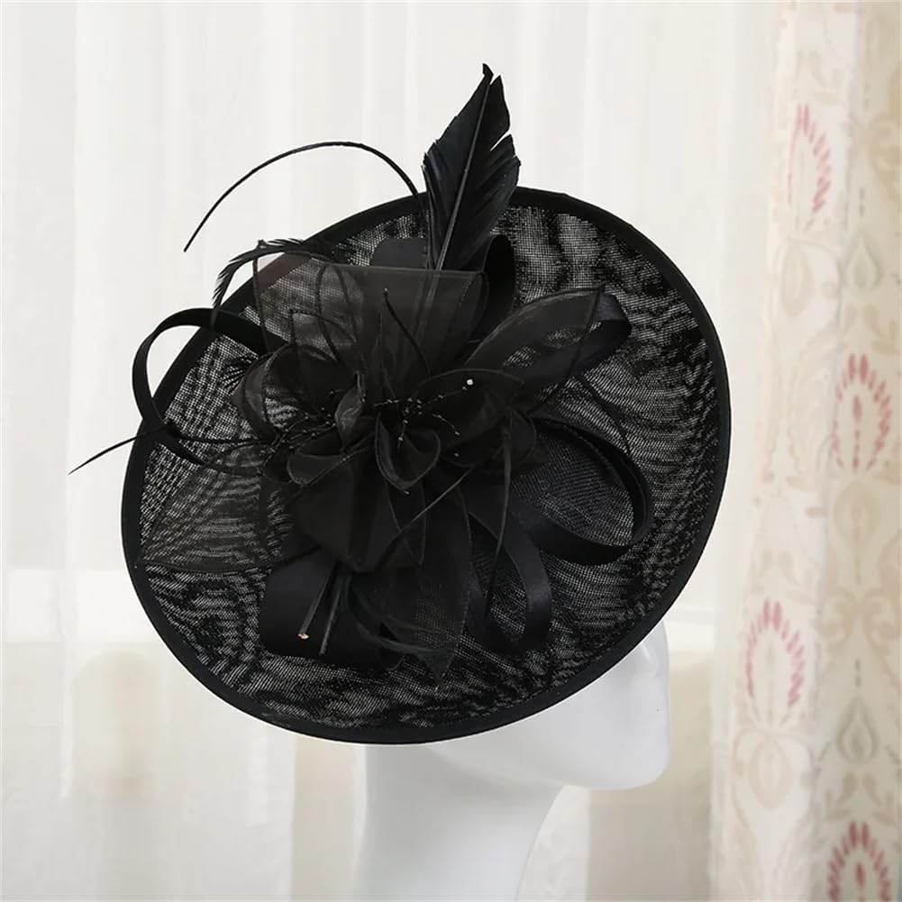 Big Derby Fascinators For Women Wedding Tea Party Fascinator Sinamay Hat Base Millinery Hats