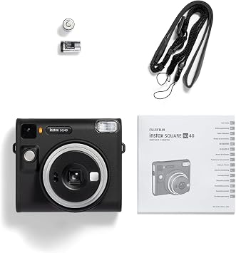 INSTAX SQ40 instant camera, Black textured finish