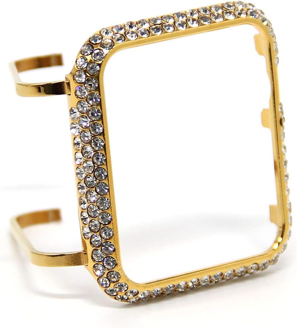 Bling Luxury Rhinestone Crystal Diamond Protective Cover Case Bezel Compatible Apple Watch Series 4 5 6 SE 40mm 44mm Series 3 2 1 38mm 42mm