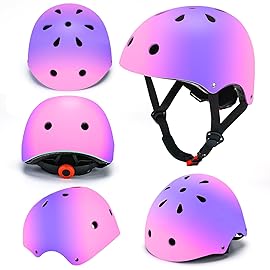 ArgoHome Toddler Kids Bike Helmet Set - Adjustable Cycling Helmet with Knee, Elbow Pads & Wrist Guards Sport Protective Gear Little Kid