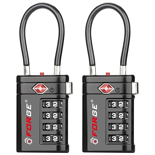 Forge TSA Approved Luggage Locks 4 Digit Combination TSA Travel