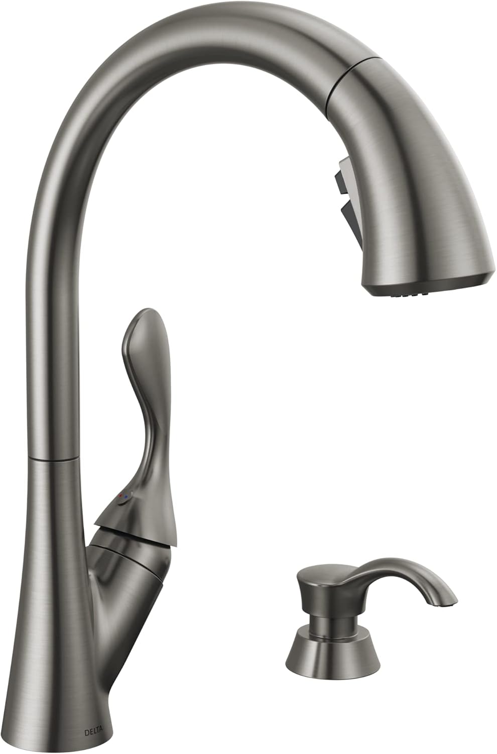Delta 19922ZKSSDDST Ashton Kitchen Faucet, Black Stainless