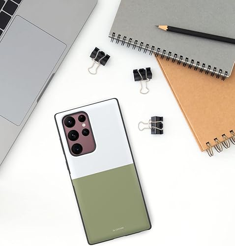 Miniatura 8 de Qoosan Funda protectora delgada para Samsung Galaxy S22 Ultra con tarjetero y espejo para Samsung Galaxy S22 Ultra, color blanco