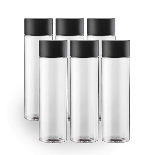 6-Pack Bulk Empty Plastic Juice Or Water Bottles with Caps