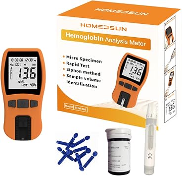 HSBHM-202 Portable Hemoglobin Analyzer Kit with 25 Strips Lancets