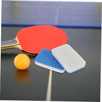 2pcs Outdoor Table Tennis Paddle Racket Cleaner with Gentle Bristles Reusable Sponge Scrubber for Removal and Maintenance