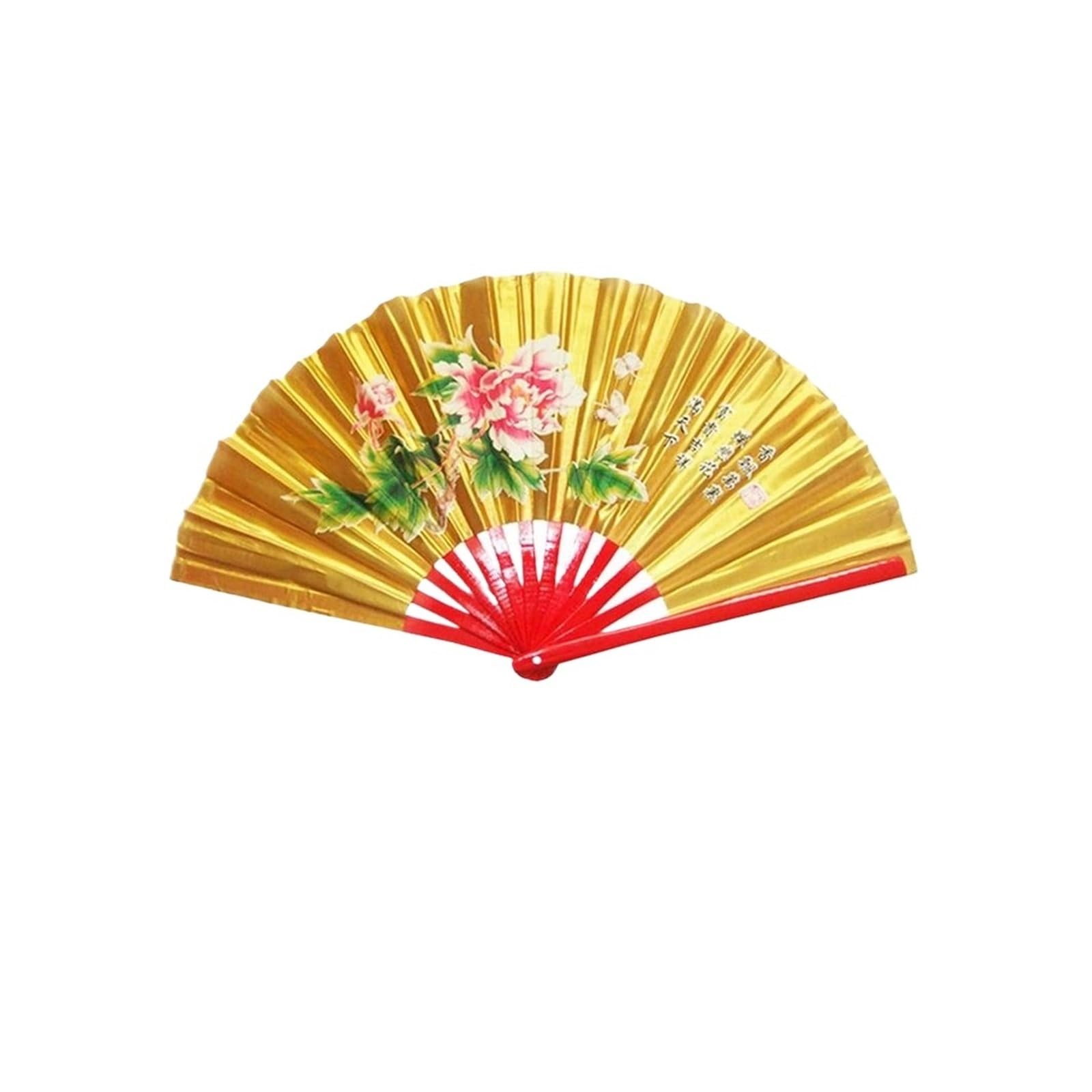 Tai Chi Fan Kung Fu Tai Chi Fan Right Hand Performance Martial Arts Fans Wushu Products 13inch for Fitness(Color 05)