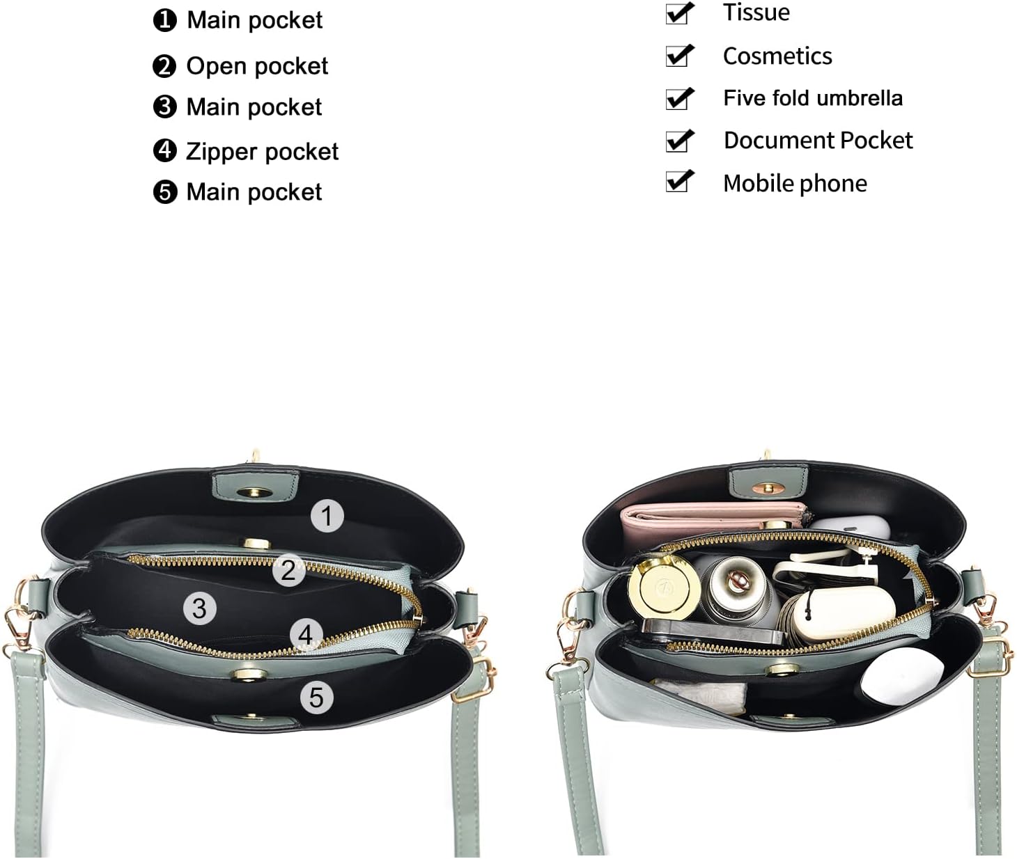 Xiaoyu Small Crossbody Bags for Women Fashion Purses for Teenage Girls Lightweight Handbags Shoulder Bag - Image 5