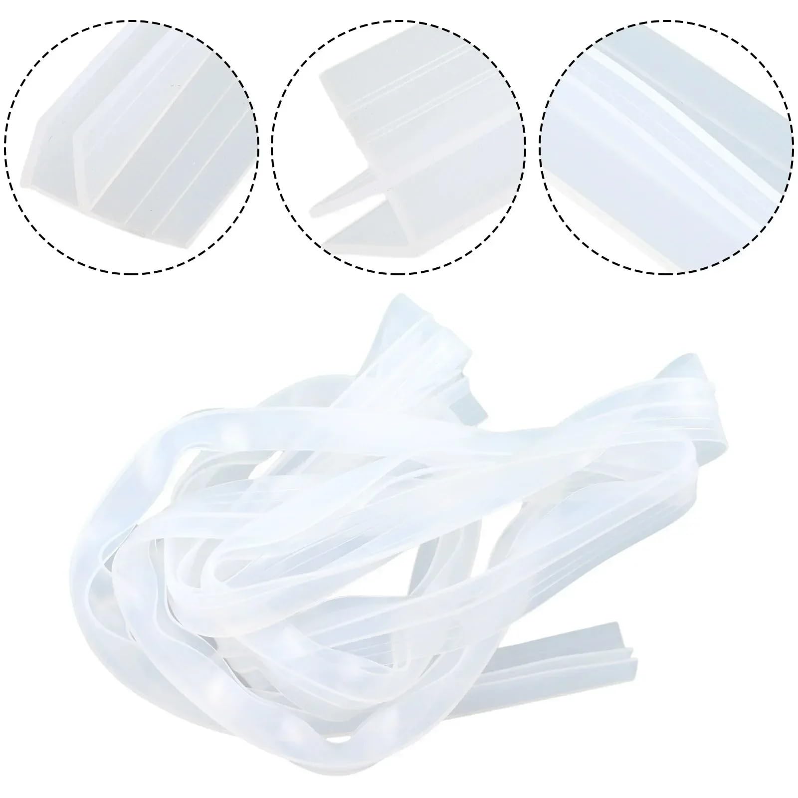 6 m Dichtungsstreifen, wasserdichte Dichtung, Spaltdichtungsstreifen, Duschtüren, Schiebetüren, transparent, wasserdicht, mm Breite für Duschtüren, Glas