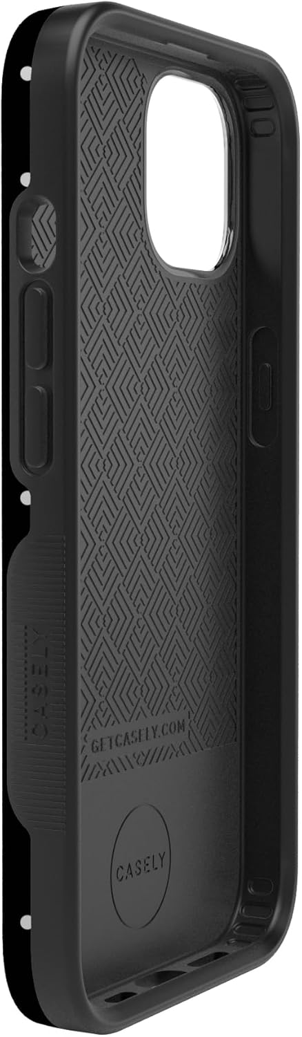 Casely iPhone 13 Case | On the Dot | Black Polka Dot | Bold Protective Design | Compatible with MagSafe