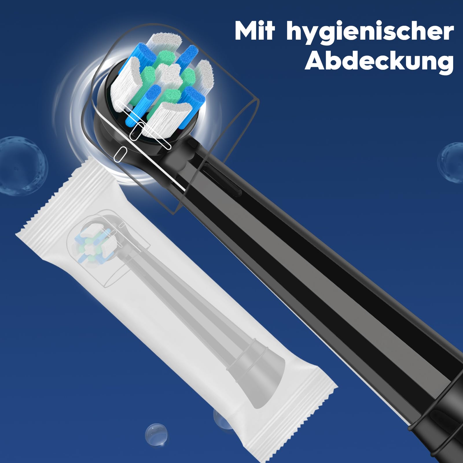 12 testine di ricambio IO, compatibili con Oral B IO 2/3/4/5/6/7/8/9/10, spazzolini elettrici compatibili con Oral B IO, IO spazzolini da denti (nero)