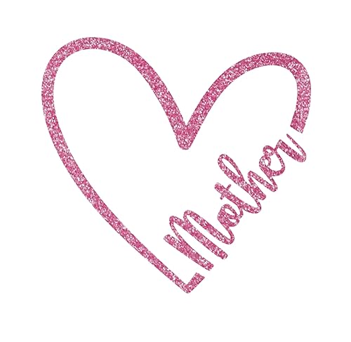 Mother Heart Iron On Decal Mom, Iron On Transfer, DIY Craft, New Mother Gift, Tshirt Sticker Patch, Iron-On Vinyl Big Small Decals, Make Own Shirt,