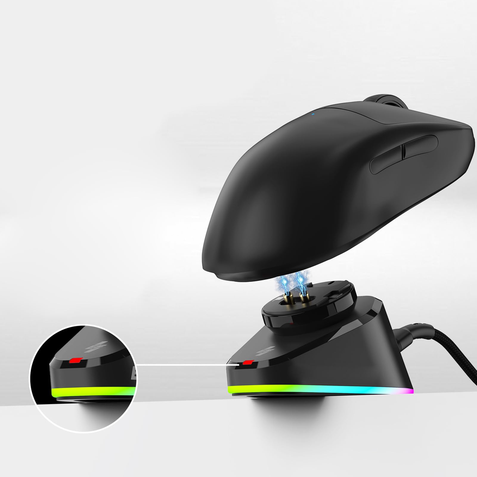 Gaming Ladestation für G502 / G502X / Auto Anschluss Doppel USB Hub Intelligente Beleuchtung Ladeadapter