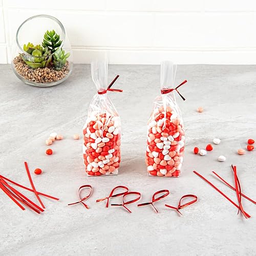 Vista 12 de Restaurantware Bag Tek - Lazos giratorios de 4 pulgadas para bolsas de golosinas, 500 lazos duraderos para bolsas de café, alambre de metal flexible