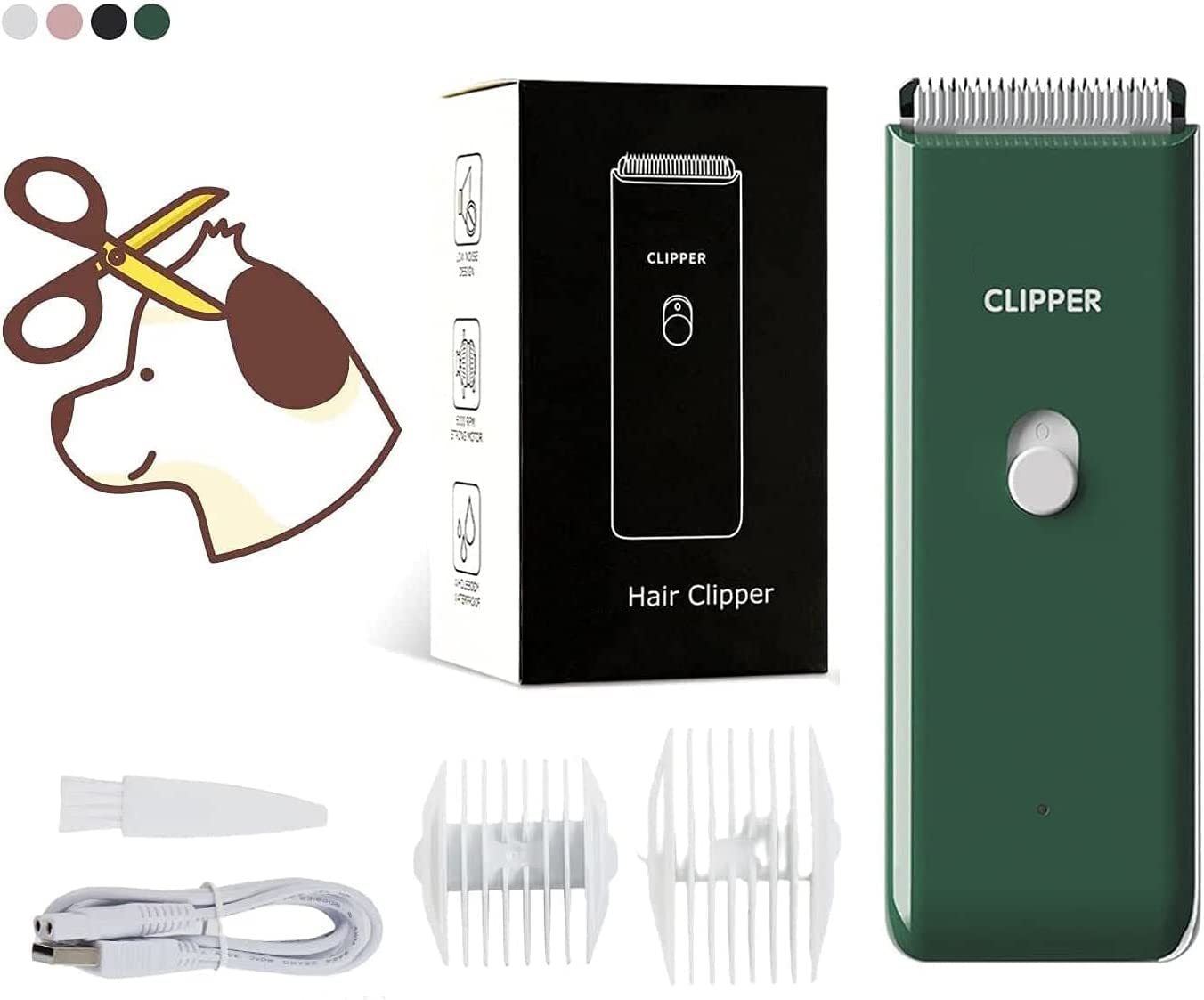Dog Clippers Pet Grooming Clippers Kit,Low Noise Shaver Portable Electric USB Rechargeable Cordless Trimmer for Dogs,Cats and Other Pets - Image 2