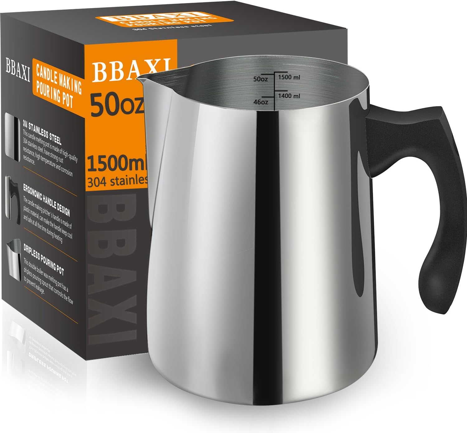 BBAXI Candle Making Kit Supplies Tools - Soy Beeswax DIY Crafts Candle Wax kit Supply Set for Adults Beginners Candle Melting Pouring Pot with Jars Wick Sticker Holder Spoon