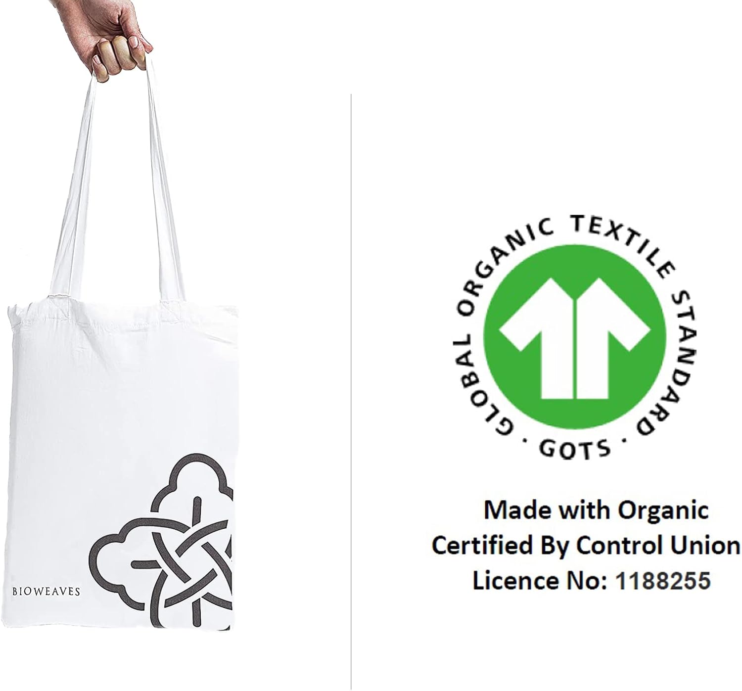 BIOWEAVES 100% Organic Cotton Percale Weave Sheets Queen – Crisp, Soft & Naturally Cooling, 300 Thread Count GOTS Certified Sheets for Queen Size Bed with 17” Deep Pocket – 4 Piece Set, White