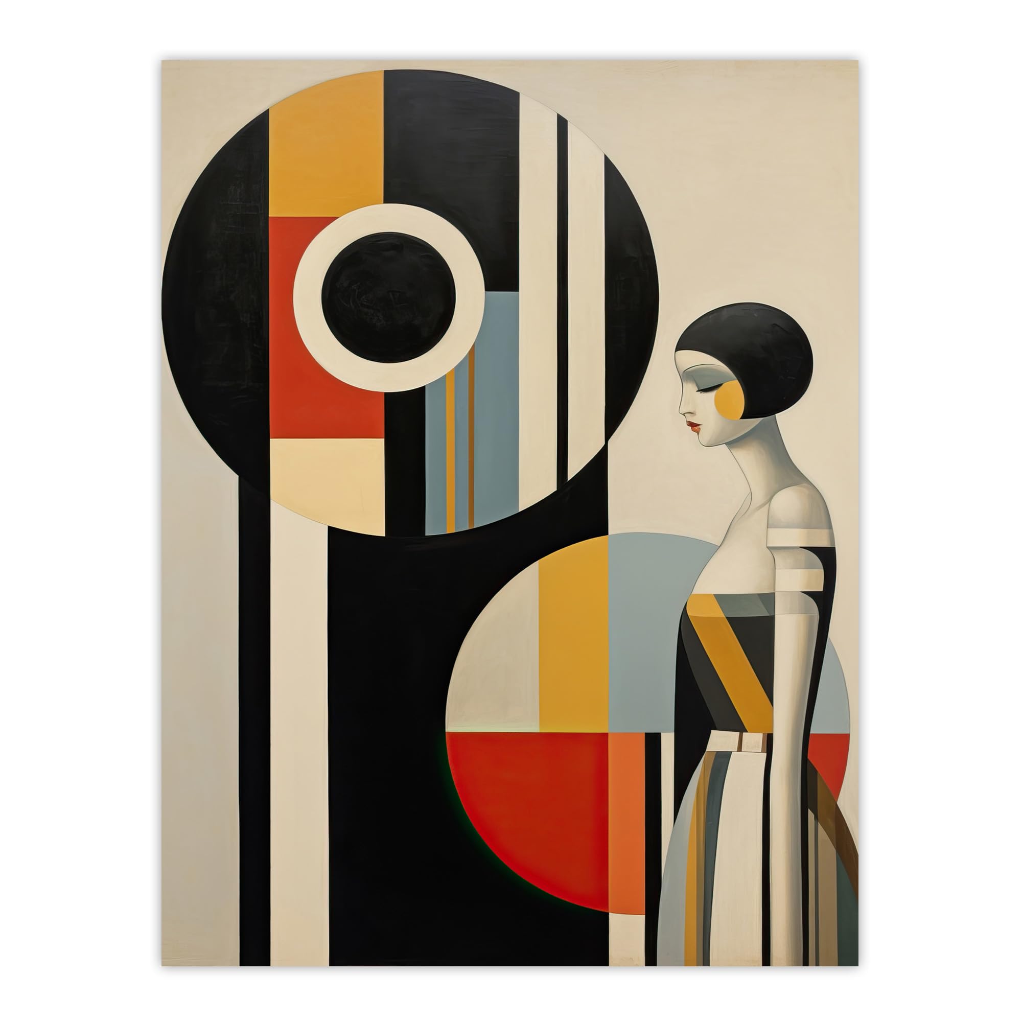 Wee Blue Coo Bauhaus Beauty Stylish Abstract Modern Extra Large XL Wall Art Poster Print