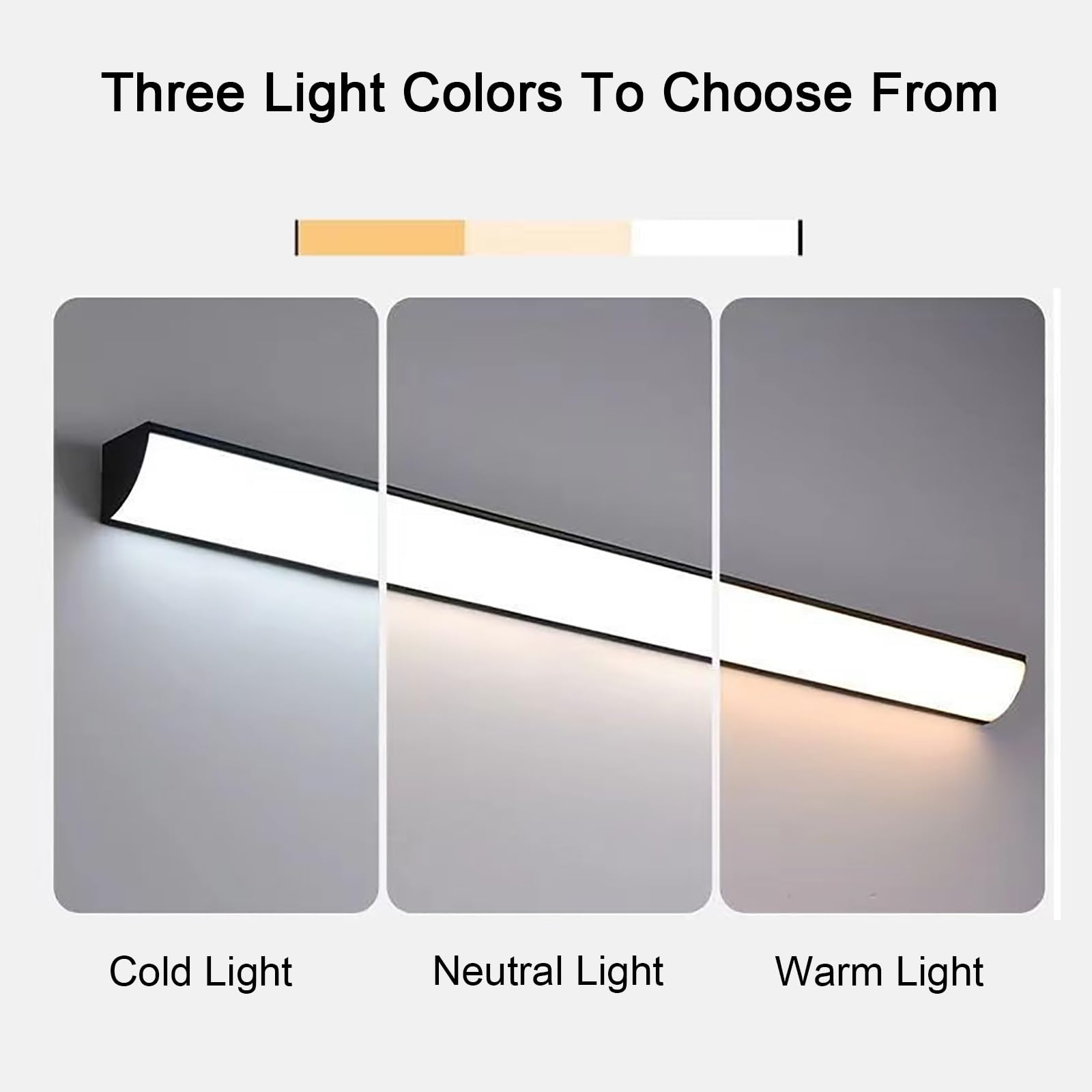 Nowoczesna prostokątna lampa ścienna IP65, wodoodporna lampa ścienna z czujnikiem ruchu, długa taśma świetlna, do patio, salonu, podwórza i ogrodu, oświetlenie wewnętrzne (120 cm, ciepłe światło)