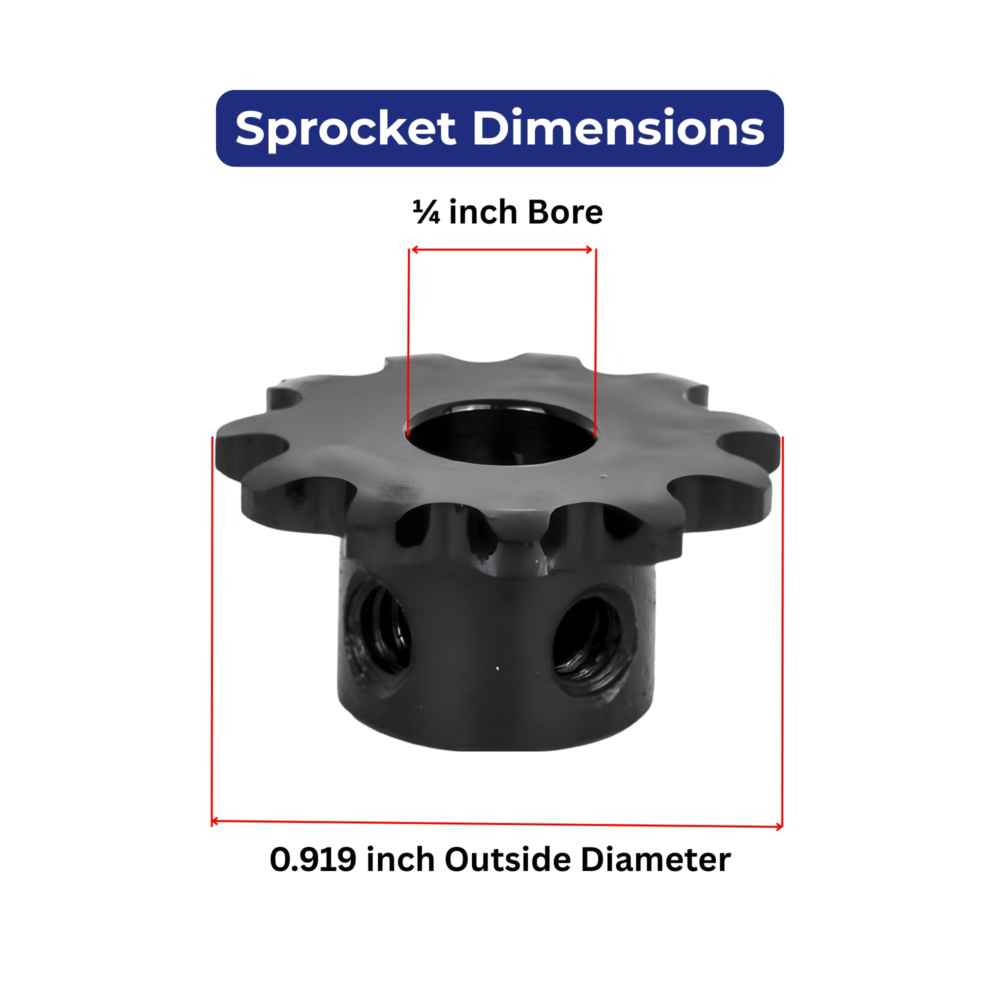 Jeremywell #25 Roller Chain Sprocket - 10 Tooth -4