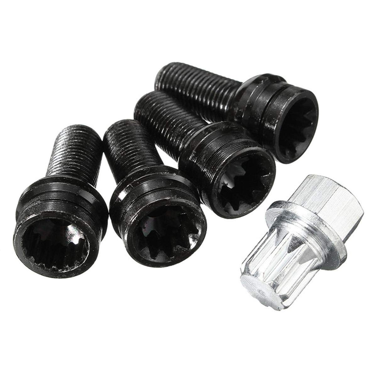 1 Set 17mm Anti-theft Wheel Screw Bolt and Lock Lug Nut Fit For VW Golf Jetta Beetle Passat For Audi 8D0601139F 1K0698137A