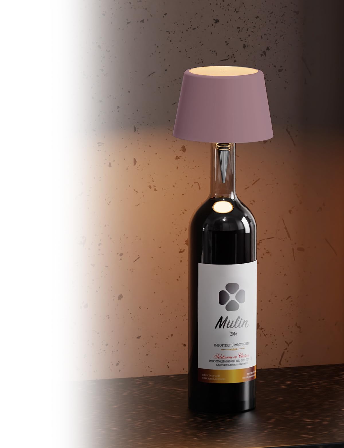 MU LIN lampada bottiglia ricaricabile,lampada da tavolo senza fili,Controllo Touch da 3 Modalita Temperatura di Colore, Dimmerabile, per Soggiorno, Ristorante