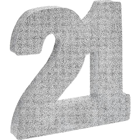 Number 21 Glitter Table Decoration for Parties Cover