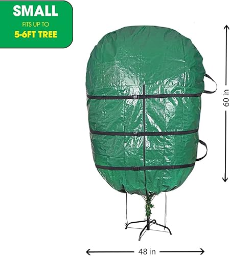 Miniatura 2 de ProPik Bolsa vertical de almacenamiento para árbol de Navidad, se adapta a árbol de Navidad de 9 pies, polietileno resistente, bolsa impermeable,