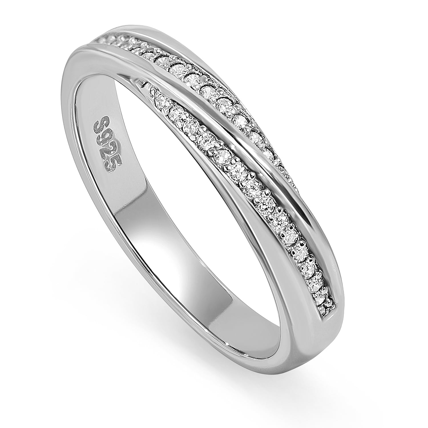 Meissa Anillos de Boda Alianza Plata de ley 925 para Hombres y Mujeres Compromiso Promesa Anillo Novia Prometid, Mujeres 16.5mm