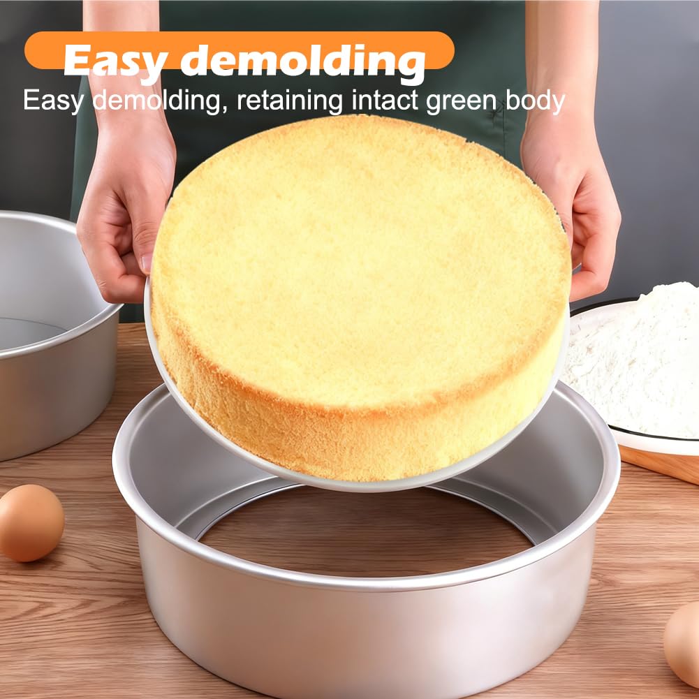 Rund Backform, 29 cm Kuchenform rund, Backform Set tortenform backformen Runde Edelstahl-Kuchenform mit Antihaftbeschichtung für Kuchen,Brownies,Torten,Lasagned