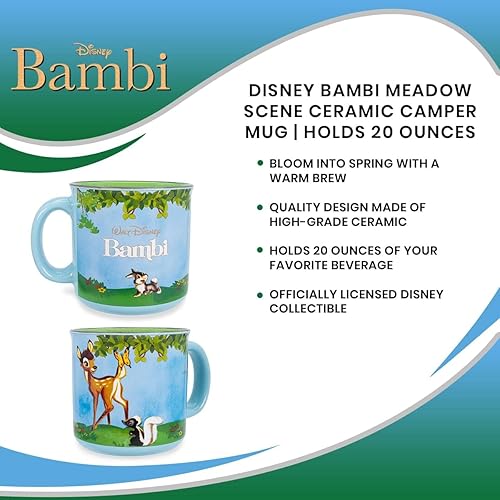 Miniatura 7 de Disney Bambi Meadow Scene - Taza de café de viaje sin BPA para café expreso, cafeína, cacao, esencial para el hogar y la cocina, bonitos regalos y